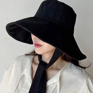 린넨 챙넓은모자 턱끈 와이어 벙거지 버킷햇 휴양지 여행 썬캡