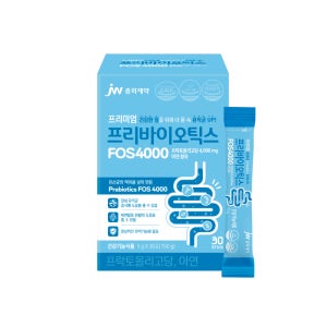 [1개월] JW중외제약 프리바이오틱스 FOS 4000 프락토올리고당 아연 5g 30포, 1개