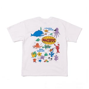 [빅웨이브] 인조이 오션 라이프 반팔 티셔츠 (오프 화이트)