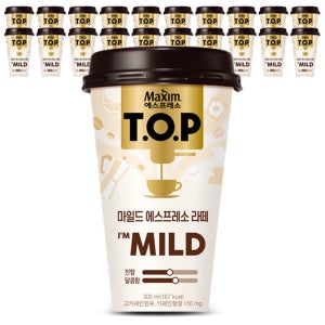 맥심 티오피 컵커피 마일드 에스프레소라떼 300mlx20컵 + 아이스포장