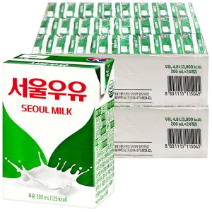 서울우유 멸균우유 200ml 48팩 흰우유