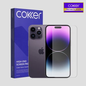 코커 종이질감 인피니트 강화유리필름 아이폰 액정 보호필름 아이폰14 프로 맥스, 2매입