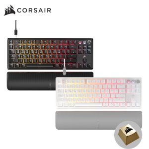 커세어 K70 RGB 자석축 텐키리스 래피드트리거 게이밍 기계식 키보드 골드키캡 에디션 화이트 마그네틱축