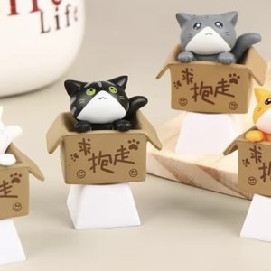 박스캣 고양이 포인트 키캡 체리MX 아티산 귀여운 길냥이 기계식 키보드 앱코 독거미 한무무