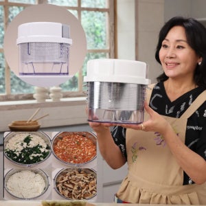 (1+1세트)대용량 하이로 빅스텐 홍여진 매직 짤순이 음식 두부 야채탈수기 2.4L