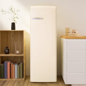 쿠잉 레트로 김치냉장고 REF-K150SC 스탠드형 소형 미니 작은 온도 냉장 냉동 겸용