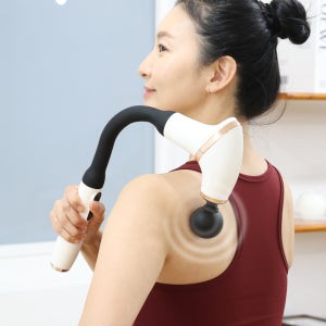 김수자 목 어깨 커브 마사지기 무선 핸디 승모근 마사지기계 효도손 안마기