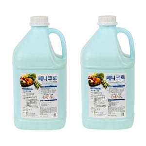 쎄니크로 차아염소산나트륨 과일 야채 살균소독제 4L, 2개