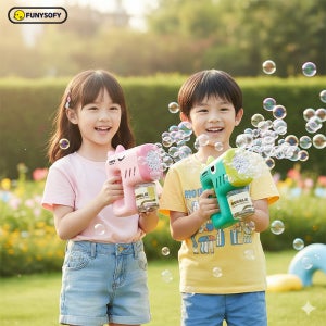 퍼니소피 자동 애니멀 버블 건 토이 유아 비눗방울 유니콘 총 장난감 어린이 공룡 비누방울 놀이 선물
