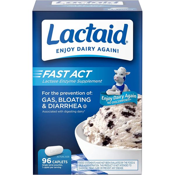 락타이드 Lactaid 유당 불내증 완화 <b>락타아제</b> 효소 락토스 불내성 96정
