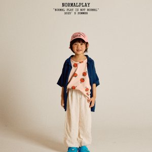 노멀플레이 25여름 프로방 고방 바지 팬츠 유아동 XS-XL (네이비, 아이보리)