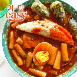 이맛이지 떡볶이(순한/매운 로제 국물떡볶이, 모둠튀김) 580g 2인분 밀키트, 키즈카페