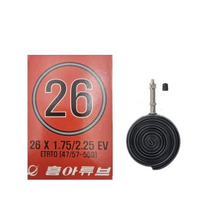 던롭 흥아26x1.75 26x1.95 26x2.1 26x2.25 튜브, 전기 자전거 주부