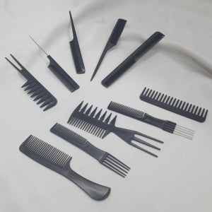 다기능 텍스처 스타일링빗 10종 블랙 남성전용 미용실 바버샵 머리정돈 일자브러시 옆머리