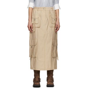 아크네 스튜디오 베이지 카고 맥시 스커트 AF0467 AEK Beige 251129F093004