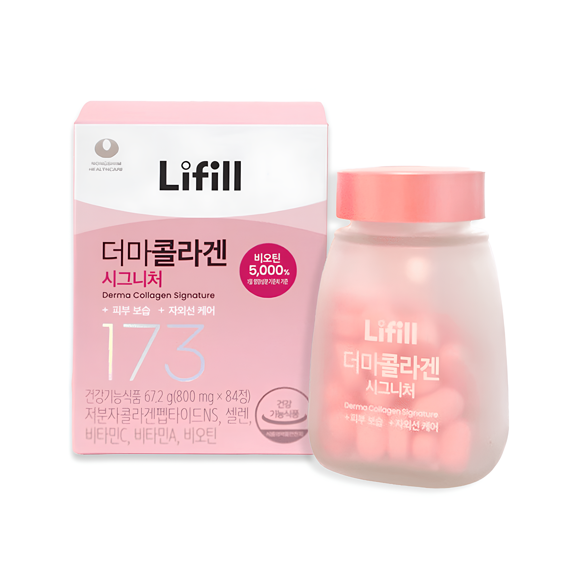 라이필 더마콜라겐 시그니처 84정 <b>농심</b> 초저분자 어린피쉬콜라겐 비오틴 <b>피부</b>보습 영양제