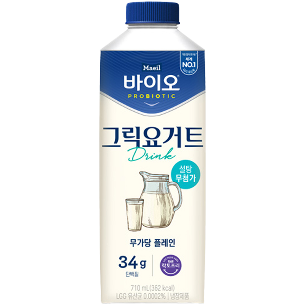 Maeil Bio Greek Yogurt Drink Unsweetened Plain, 710ml, 1 pc