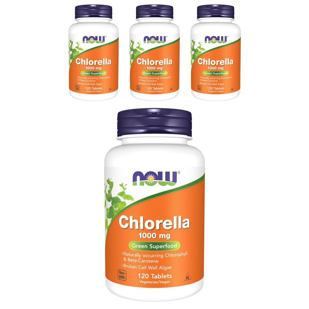<b>나우푸드 클로렐라</b> 1000mg 120정 4개