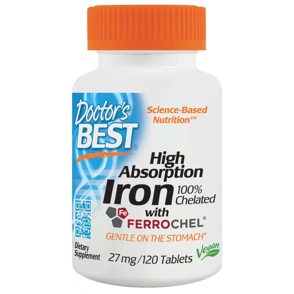 <b>닥터스베스트 철분</b> 하이 앱솔션 27mg 120정