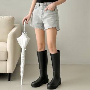 여성 롱 레인부츠 장화 미끄럼방지 방수 장마룩 데일리룩