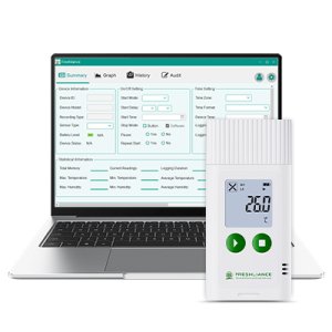 Freshliance 스마트 온도 및 습도 측정. 전용 PC 프로그램 PDF/EXCEL 저장, 실내 및 실외 Temperature/Humidity, TAGPLUS-T/TH