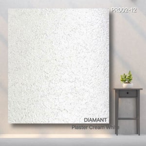 LX하우시스 디아망 PR002-12 회벽 크림 화이트 두꺼운 실크벽지 입체도배지