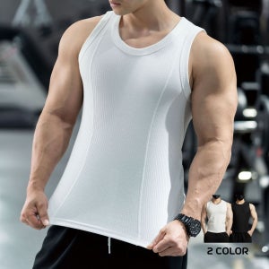 YS 시그니처 남자 기능성 머슬핏 나시 티셔츠 남성 헬스 운동 슬리브리스 남학생 나시