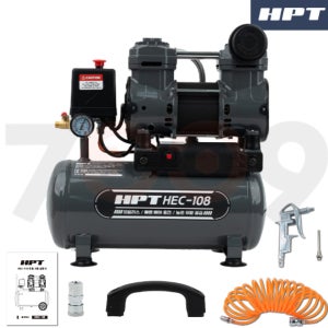 HPT 콤프레샤 HEC-108 2마력 8L 오일리스 에어 저소음