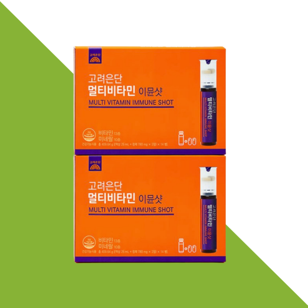 고려은단 이뮨샷 액상 <b>비타민</b> 멀티<b>비타민</b> 14병X2통