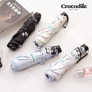 크로커다일 UV 자외선 차단 3단 플라워 도트 펀칭 레이스 암막 우양산