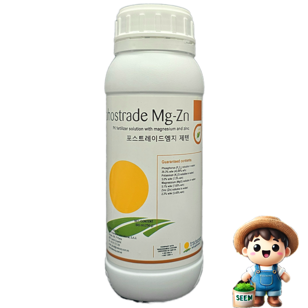 포스트레이드 Mg Zn 500ml 숙기촉진 품질향상 마그네슘 <b>망간</b> <b>킬레이트</b> <b>아연</b> 인산 칼륨 트레이드코프