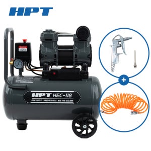 HPT 에어 콤프레샤 2마력급 오일리스 18L 컴프레샤 HEC-118