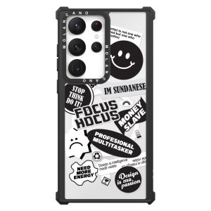 2배자력 맥세이프 임팩트 제로 디자인 범퍼 투명 케이스 스마일포커스, 갤럭시S22