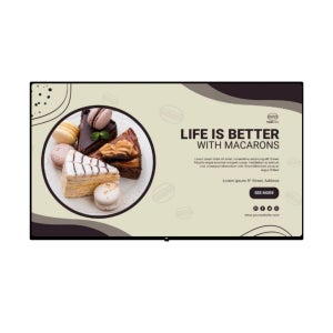 알에프 디지털사이니지 4시리즈 RDS4150U 50인치 DID모니터 전자메뉴판 광고용모니터