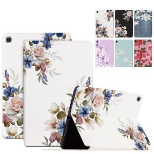 갤럭시탭S5e 10.5 T720 T725 플라워 프린팅 스탠드 플립 가죽 태블릿 케이스