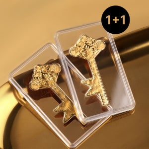 추석선물 (1+1) 24K 순금 골드 행운 기원 열쇠 2개 SET
