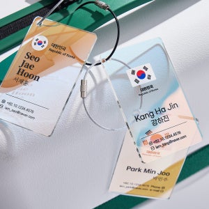 캐리어 네임택 러기지택 골프 여행가방 이름표 주문제작 오로라 강화 아크릴