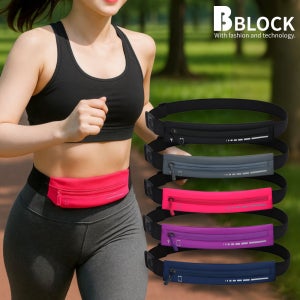비블럭 슬림핏 스판 런닝 벨트 가방 마라톤 허리 밴드 세이프티 플립벨트 러닝 백