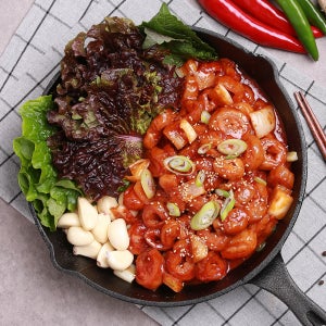 꾸브라 돼지 양념 막창 참나무 훈연 훈제 초벌 냉동 캠핑 구이 술안주 야식 밀키트 300g