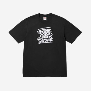 슈프림 x 마리떼 프랑소와 저버 반팔 티셔츠 Black-25SS