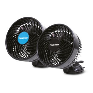더 강력한 파워 카렉스 파워스톰 흡착형 카팬 선풍기 (12V, 24V) 17cm 대형 날개 화물차 대형차 선풍기