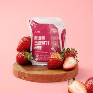 [비락] 올바른 크림 딸기 라떼 우유 110ml 18팩