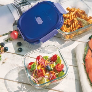 루미낙 내열 유리 퓨티나 밀폐 용기 반찬통 전자레인지 찬기 정사각 1호 320ml