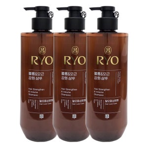 려 흑운 볼륨&모근강화 샴푸 우디머스크, 592ml, 3개