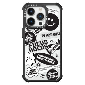 2배자력 맥세이프 임팩트 제로 디자인 범퍼 투명 케이스 스마일포커스, 아이폰15