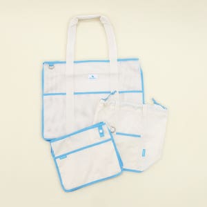 MULNORY 국내제작 대형 메쉬비치백 방수 물놀이 수영가방