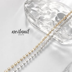 국산 1.2mm 얇은 지르콘 체인 줄란 20cm 큐빅 파츠 네일재료