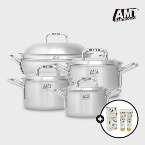 AMT 샤프 파티웍 4종 냄비세트(16cm 20cm 24cm 양수냄비+파티웍 택1)+사은품 스텐 광약