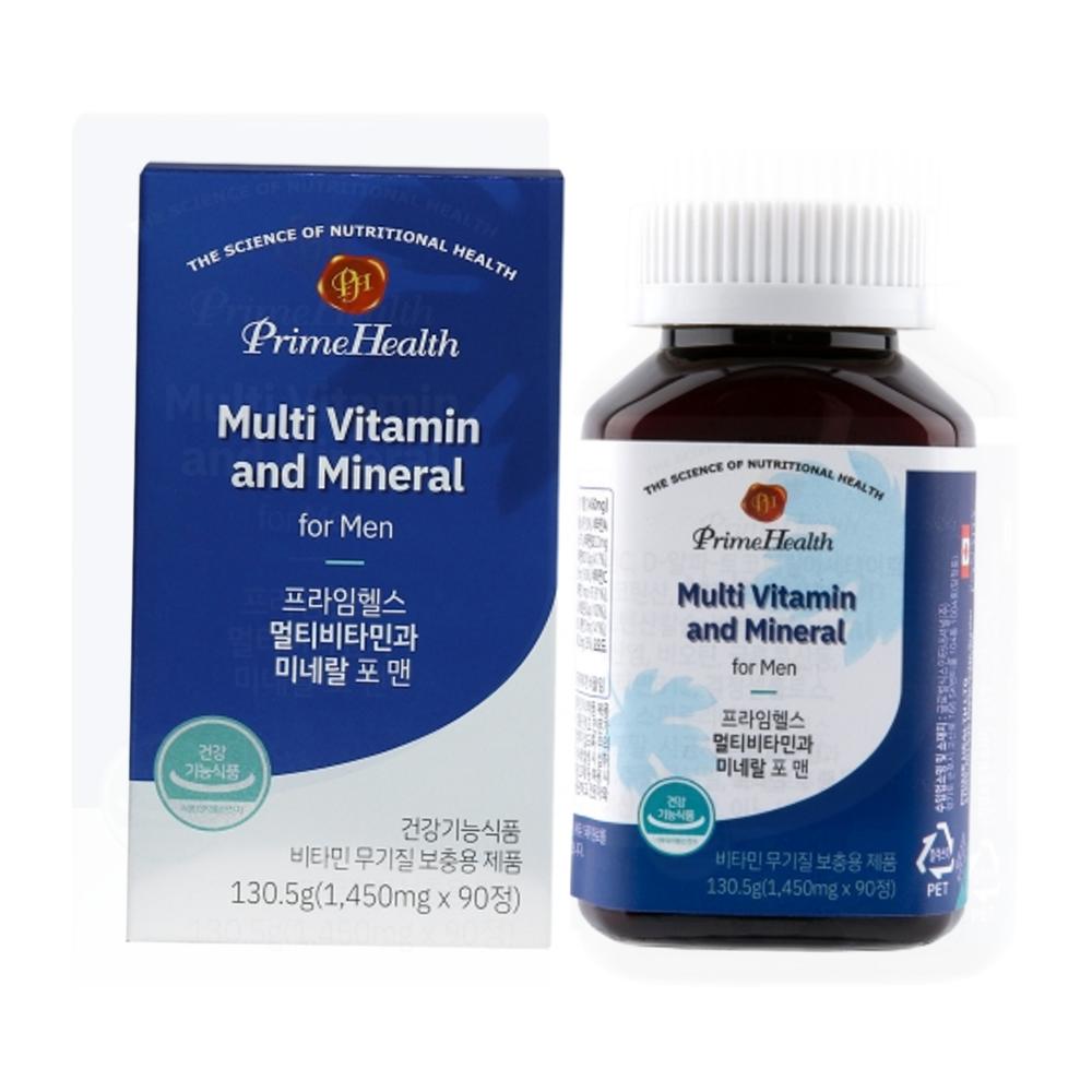 프라임헬스 멀티<b>비타민</b>미네랄 고함량 할아버지 종합<b>비타민</b> 90정 쏙템