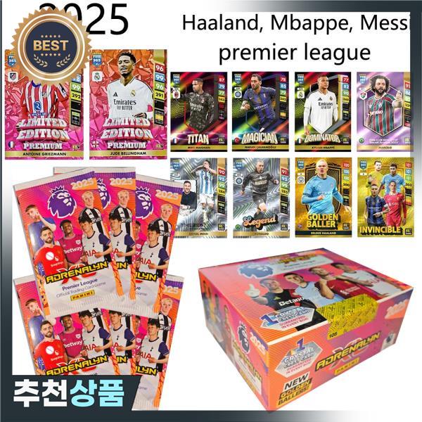 Panini 수집용 카드 2025 6PCS 프리미어 리그 메시 크리스티아누 호날두 Mbappe Neymar Lillard 한정판 서명